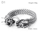 Hiphop Dragon Mesh Chain Bracelet Stainless Steel