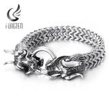 Hiphop Dragon Mesh Chain Bracelet Stainless Steel