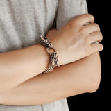 Hiphop Dragon Mesh Chain Bracelet Stainless Steel