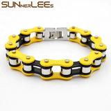 316L Stainless Steel Biker Chain Bracelet for Men BC03