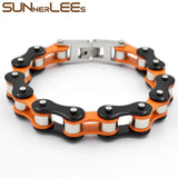 316L Stainless Steel Biker Chain Bracelet for Men BC03