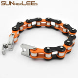 316L Stainless Steel Biker Chain Bracelet for Men BC03