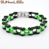316L Stainless Steel Biker Chain Bracelet for Men BC03
