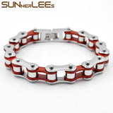 316L Stainless Steel Biker Chain Bracelet for Men BC03