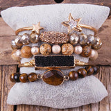 Boho Beaded Bracelet 5pc Stack Bracelet Sets For Women