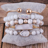 Boho Beaded Bracelet 5pc Stack Bracelet Sets For Women