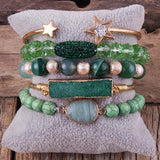 Boho Beaded Bracelet 5pc Stack Bracelet Sets For Women