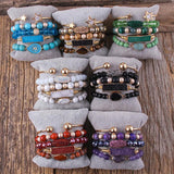 Boho Beaded Bracelet 5pc Stack Bracelet Sets For Women