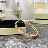 Donia Four-Leaf Flower Zircon Ladies Bracelet