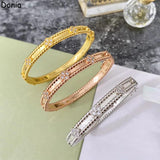 Donia Four-Leaf Flower Zircon Ladies Bracelet