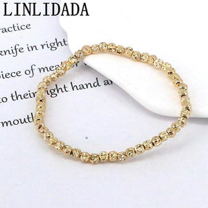 10Pcs Brass 18K Plated Bead Chain Bracelet Party Jewelry