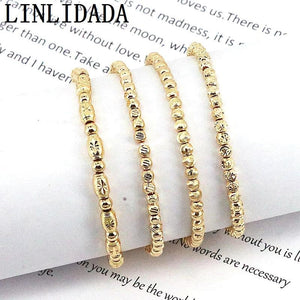 10Pcs Brass 18K Plated Bead Chain Bracelet Party Jewelry