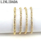 10Pcs Brass 18K Plated Bead Chain Bracelet Party Jewelry