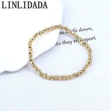 10Pcs Brass 18K Plated Bead Chain Bracelet Party Jewelry