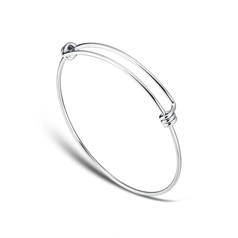 20pcs Stainless Steel DIY Charm Bangle Bracelet