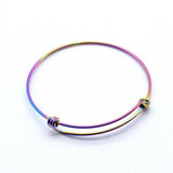 20pcs Stainless Steel DIY Charm Bangle Bracelet