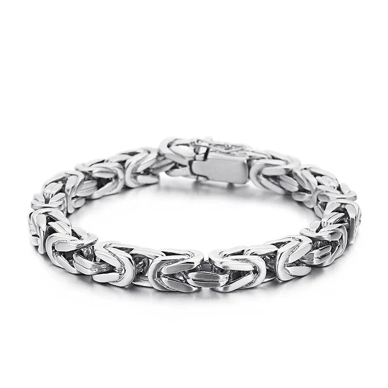 Fongten Gothic Style Men Bracelet Stainless Steel Punk Chain Bracelets