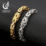 Fongten Gothic Style Men Bracelet Stainless Steel Punk Chain Bracelets