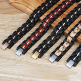 Stainless Steel Wood Men Bracelet Casual Jewelry Gift