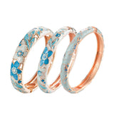 3 Pcs Cloisonne Enamel Women's Bangles Hand Bracelets