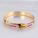 Vintage Stainless Steel Enamel Bracelet for Women