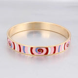 Vintage Stainless Steel Enamel Bracelet for Women
