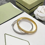 Shine Clover Style CZ Copper Bangle for Women