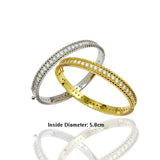 Shine Clover Style CZ Copper Bangle for Women