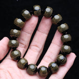 14mm Agate Gemstone Bracelet Natural Energy Beads Unisex