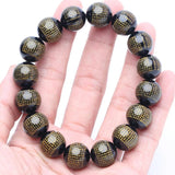 14mm Agate Gemstone Bracelet Natural Energy Beads Unisex