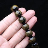 14mm Agate Gemstone Bracelet Natural Energy Beads Unisex