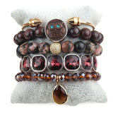 5pc Beaded Bracelet Set for Women, Bangle Stack Jewelry