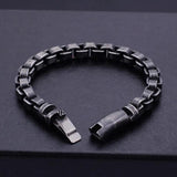 Vintage Stainless Steel Matte Link Chain Bracelet