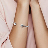 Rose Plated S925 Sterling Silver Bangle Bracelet Birthday
