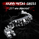 Beier Punk Rock Skull Men Bracelets Biker Stainless Steel Chain Jewelry
