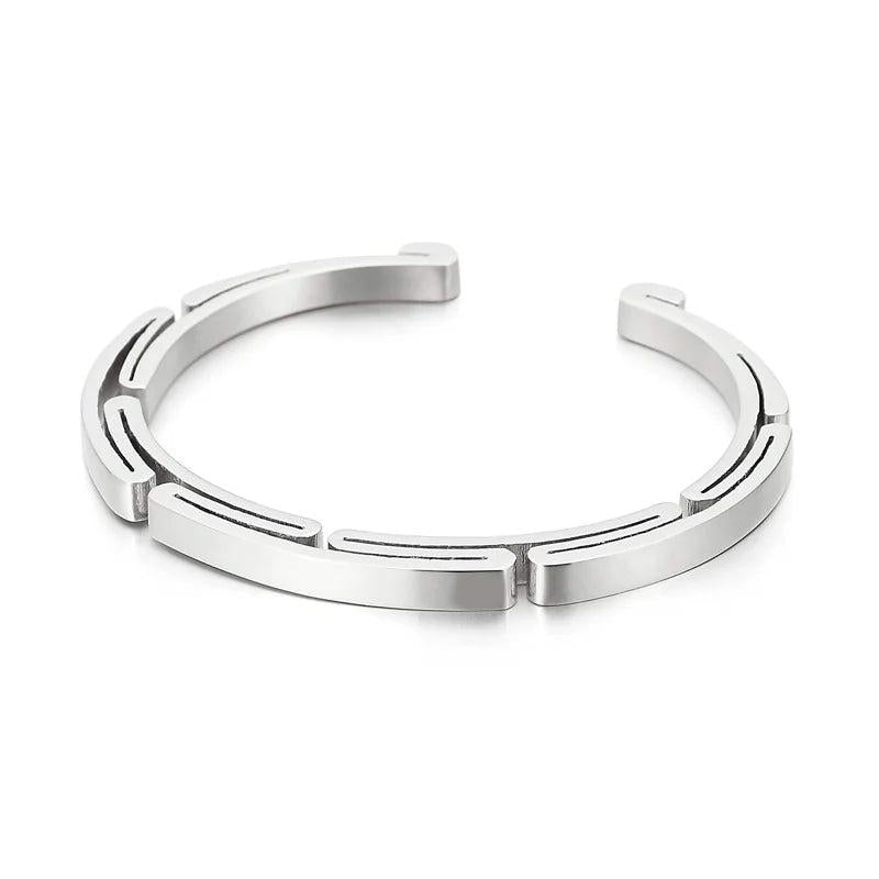 Three-Color Stainless Steel Bracelet Bangles
