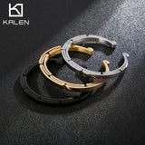 Three-Color Stainless Steel Bracelet Bangles