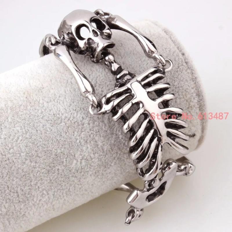 European Halloween Bracelet Punk Skull Skeleton Bracelet For Men