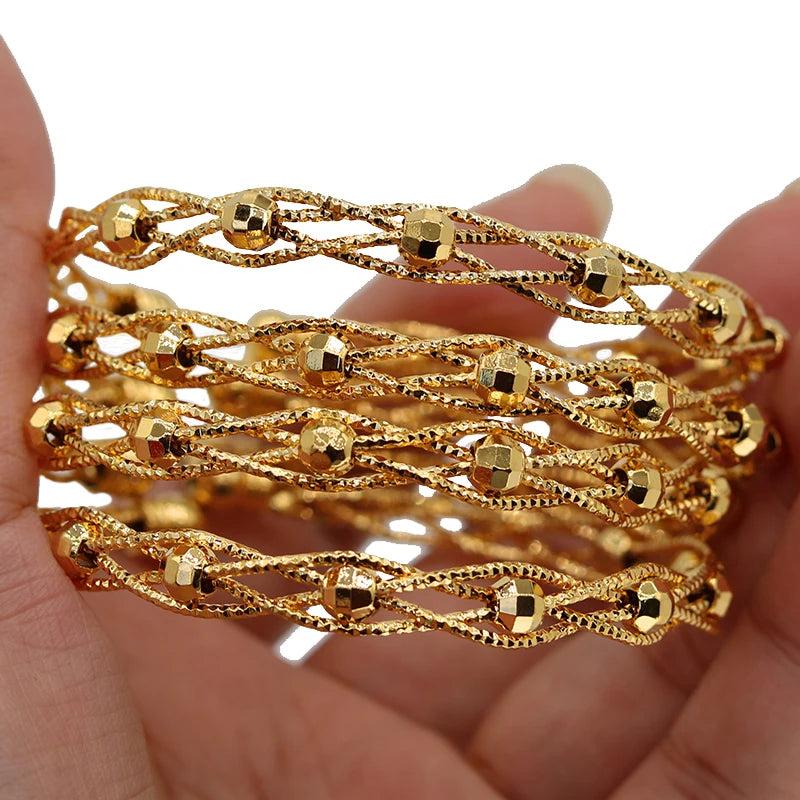 4pcs Copper Bracelet Africa Bangles Women