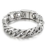 Fongten Cross Metal Chain Beads Punk Bracelet