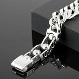 Fongten Cross Metal Chain Beads Punk Bracelet