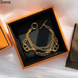 Donia Pig Nose Opening Bracelet European American Palace Jewelry