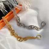 Donia Pig Nose Opening Bracelet European American Palace Jewelry