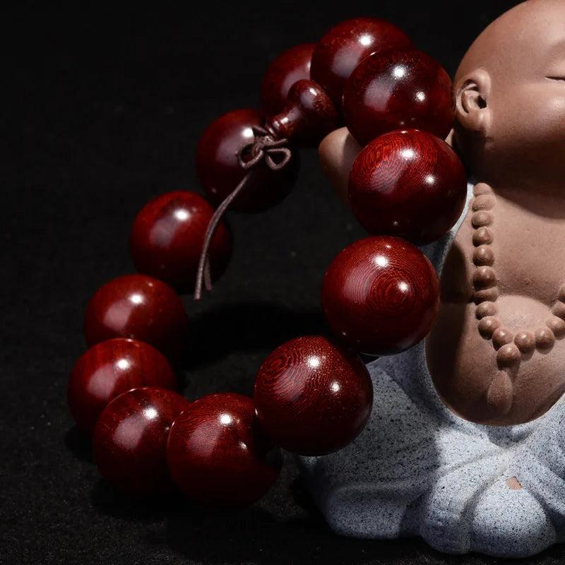 Coate D'Ivoire Red Sandalwood Buddha Bracelet 20mm Beads