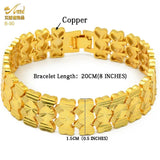African Thick Bracelets Set Women Copper Bracelet Ethiopian Dubai Couple Bangles
