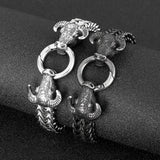 Vintage Zodiac Bull Men's Steel Bracelet Gift