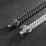 Vintage Zodiac Bull Men's Steel Bracelet Gift