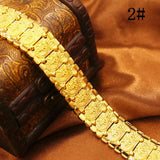 Solid Yellow Filled Mens Bracelet Wrist Chain Link 8.3 Inches