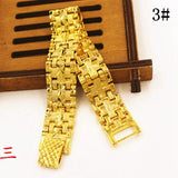 Solid Yellow Filled Mens Bracelet Wrist Chain Link 8.3 Inches