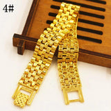 Solid Yellow Filled Mens Bracelet Wrist Chain Link 8.3 Inches